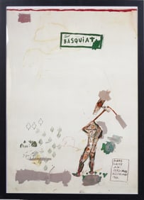 Jean-Michel Basquiat (1960-1988) Hans Meyer Exhibition Poster 1988 Vintage Original Rare Work
