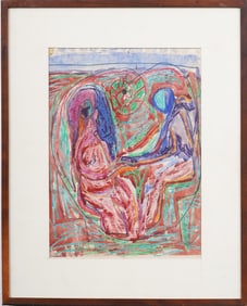 Jean Dubuffet (1901 - 1985)  Museum Of Modern Art Label Antique Abstract Lithograph Print