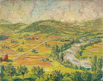 Hans Weingaertner (1896-1970) Antique American Impressionist Signed Landscape Original Oil Painting