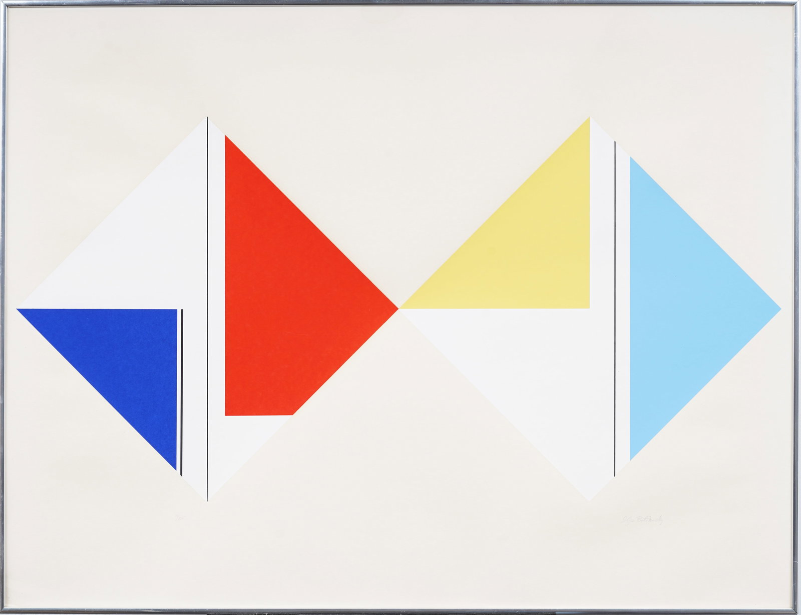 Ilya Bolotowsky (1907 - 1981) Vintage Geometric Abstract Original Signed Print (1 of 6)