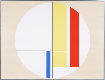 Ilya Bolotowsky (1907 - 1981) Vintage Geometric Abstract Original Signed Print