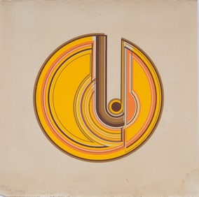 Dean A Konopisos 1948-2008) Vintage Mid Century Modern Abstract Signed Serigraph