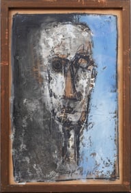 Giuseppe Napoli (1929-1967) Vintage American School Abstract Expressionist Portrait Oil Painting