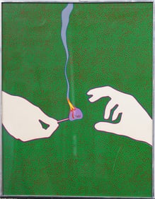 Lucas Samaras (b1936) 1968 Pace Color Screenprint Burning Match Pop Art Modern Print
