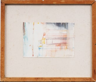 Vintage Mid Century Modern Abstract Expressionist Framed  American Original Painting