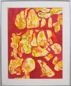 Paul Kohn Large Antique American Abstract Original Framed Painting
