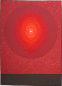 Clarence Holbrook Carter (1904 - 2000) Vintage Signed Large Abstract Expressionist Serigraph Print
