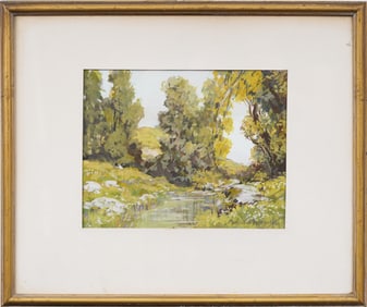 Matthew Kalmenoff (1905 - 1986) Antique American Impressionist Landscape Framed Original Painting