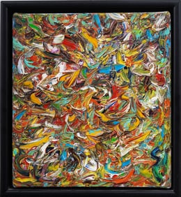 Jean Marie Haessle (Born 1939) Vintage Abstract Expressionist Signed Framed Modern Oil Painting