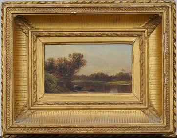 Aaron Draper Shattuck (1832-1928)  Antique American Hudson River School Luminous Landscape Painting