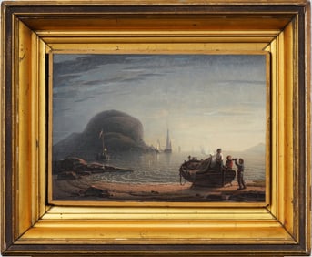 Robert Salmon (1775-1844) Antique Important Scottish Seascape Signed 1827 Luminous Oil Painting