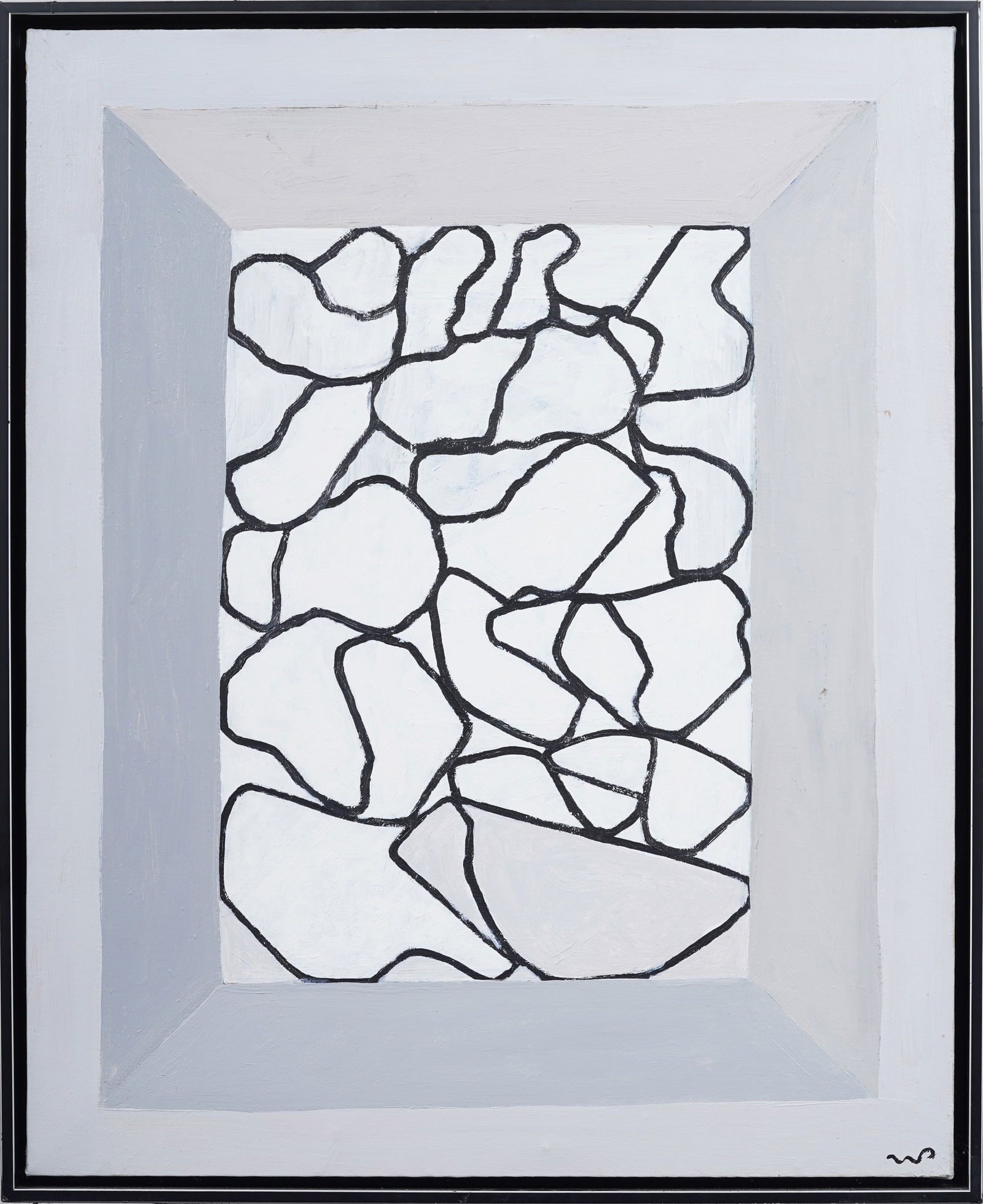 Vintage American Modernist Framed Abstract Expressionist  Signed Original Oil Painting (1 of 5)