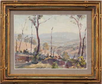 James Wilmot Antique American Western California Framed Impressionist Fall Landscape Oil Painting