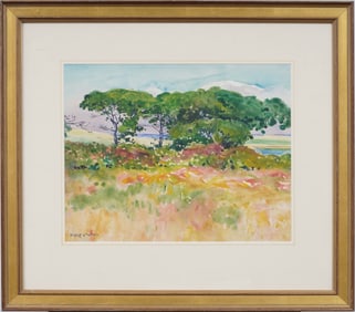 Egbert Cadmus (1868-1939) Antique American Impressionist Coastal Landscape Original Painting