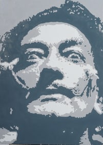 Vintage Pop Art Portrait of Salvador Dali