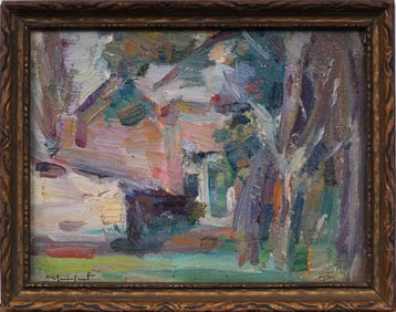 Carlota Malamfant 1901-1993 Important Listed Argentine Woman Impressionist Signed Landscape Painting