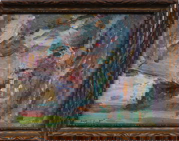 Carlota Malamfant 1901-1993 Important Listed Argentine Woman Impressionist Signed Landscape Painting (1 of 6)