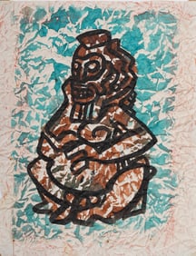 Vintage American Modernist Figural Painting