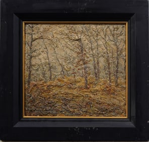 William Bils (1872-1944) Antique American Impressionist Prospect Park Brooklyn Oil Painting