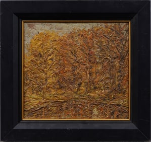 William Bils (1872-1944) Antique American Impressionist Prospect Park Brooklyn Oil Painting