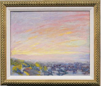 Alfred James Dewey (1874 - 1958) Antique American Impressionist Framed Landscape Painting