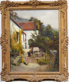 John Wallace (1841 - 1905) Listed English Impressionist Landscape Signed Framed Oil Painting