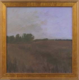 Sal Barracca (b.1947) American Modernist Nocturnal Landscape Signed Framed Oil Painting