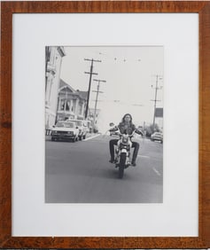 Bruce Weber (b1946) American Photographer for Calvin Klein Framed Original Motorcycle Photograph