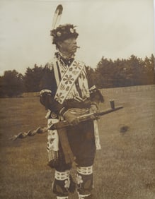 Harmon Percy Marble (1870-1945) Antique Original Western Native American Menomonee Photograph