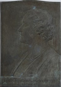 Charles Andrew Hafner (1888-1960) Important Bronze Relief Sculpture of Emily Detwiller