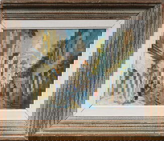 Andre Franchet (1896 - 1961) Antique Paris Street Scene Framed French Impressionist Oil Painting