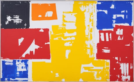 Dawn Kenzer Large Vintage American Abstract Expressionist New York School Signed Framed Painting