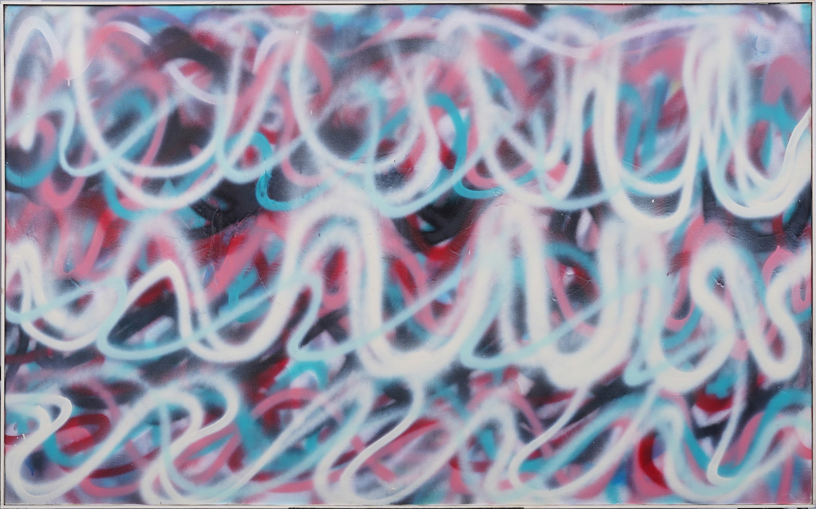 Dawn Kenzer Large Vintage American Abstract Expressionist New York School Signed Framed Painting (1 of 6)