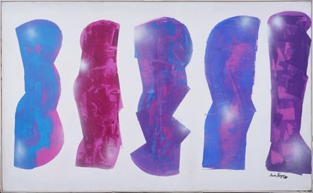 Dawn Kenzer Large Vintage American Abstract Expressionist New York School Signed Framed Painting