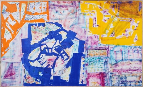 Dawn Kenzer Large Vintage American Abstract Expressionist New York School Signed Framed Painting