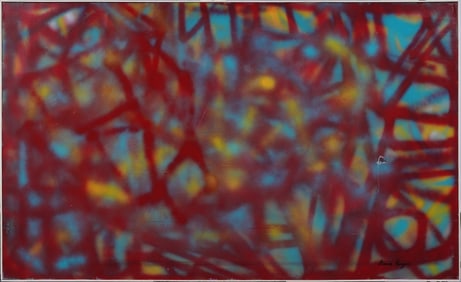 Dawn Kenzer Large Vintage American Abstract Expressionist New York School Signed Framed Painting