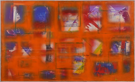 Dawn Kenzer Large Vintage American Abstract Expressionist New York School Signed Framed Painting