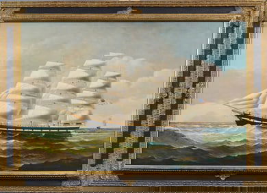 D. Tayler (Born 1968) American Contemporary Marine Painter Framed Sailboat Seascape Oil Painting