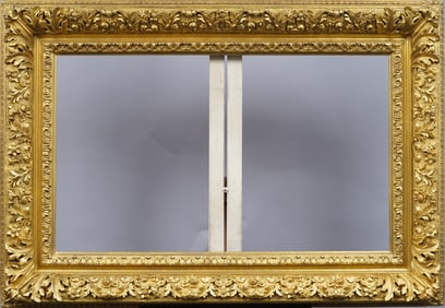 Large Spectacular Antique American Barbizon School Gold Giltwood Oil Painting Frame for 20 x 34