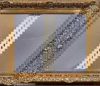 Antique Impressionist Gold Gilt Oil Painting Frame Fits a Standard 18 by 22 Inch Artwork