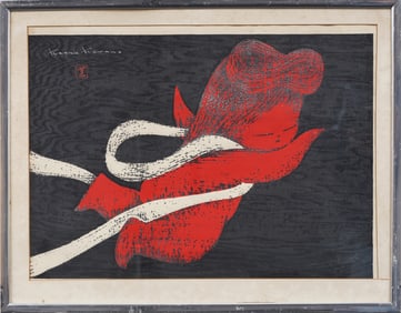 kaoru Kawano Signed Limited Edition Shin Hanga Japanese Woodblock Print "Hagoromo"