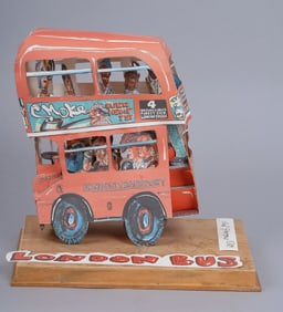 Red Grooms (b1937) Vintage Pop Art 3d Sculpture Rare Limited Edition "London Bus"