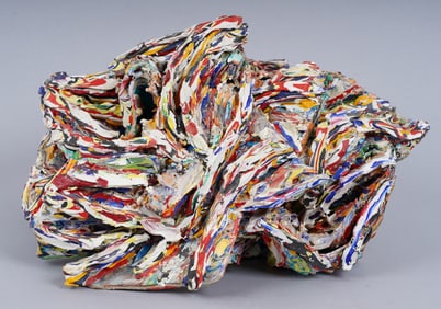 Clover Vail (born 1939) 1987 Abstract Expressionist Brightly Colored Sculpture