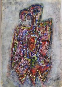 Clara Shainess (1896 - 1987) Signed Abstract Figural Painting