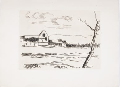 Maurice de Vlaminck (1876 - 1958) Modernist Landscape Print