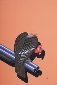 James Marsh (B1946) English Modernist Vulture Surreal Painting