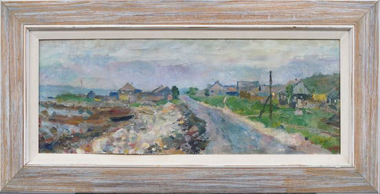 Nicely Framed American School Impressionist Coastal Framed Landscape Painting