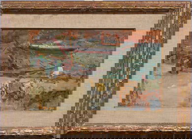 Zygmunt Schreter (1896 - 1977) Signed European Impressionist Framed Seascape Oil Painting