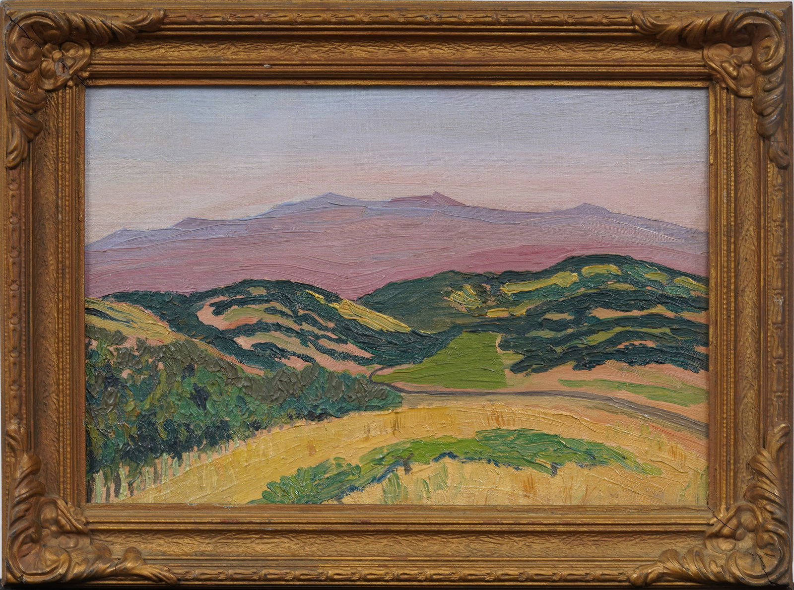 Antique American Impressionist Western Framed Landscape Original Oil Painting (1 of 6)