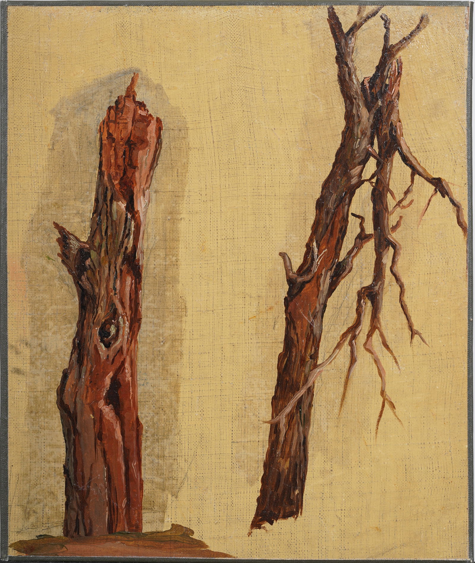 Antique Hudson River School Nature Sketch Study of Trees 19th Century Oil Painting (1 of 7)